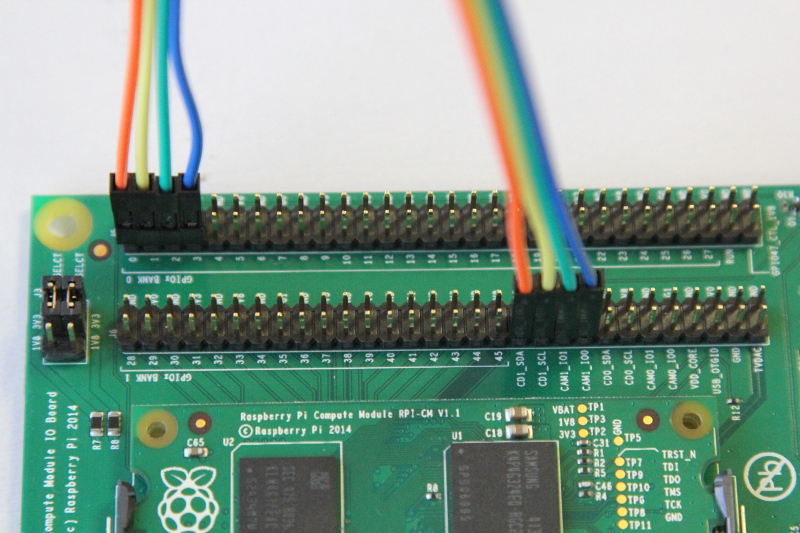 单个摄像头的 GPIO 连接