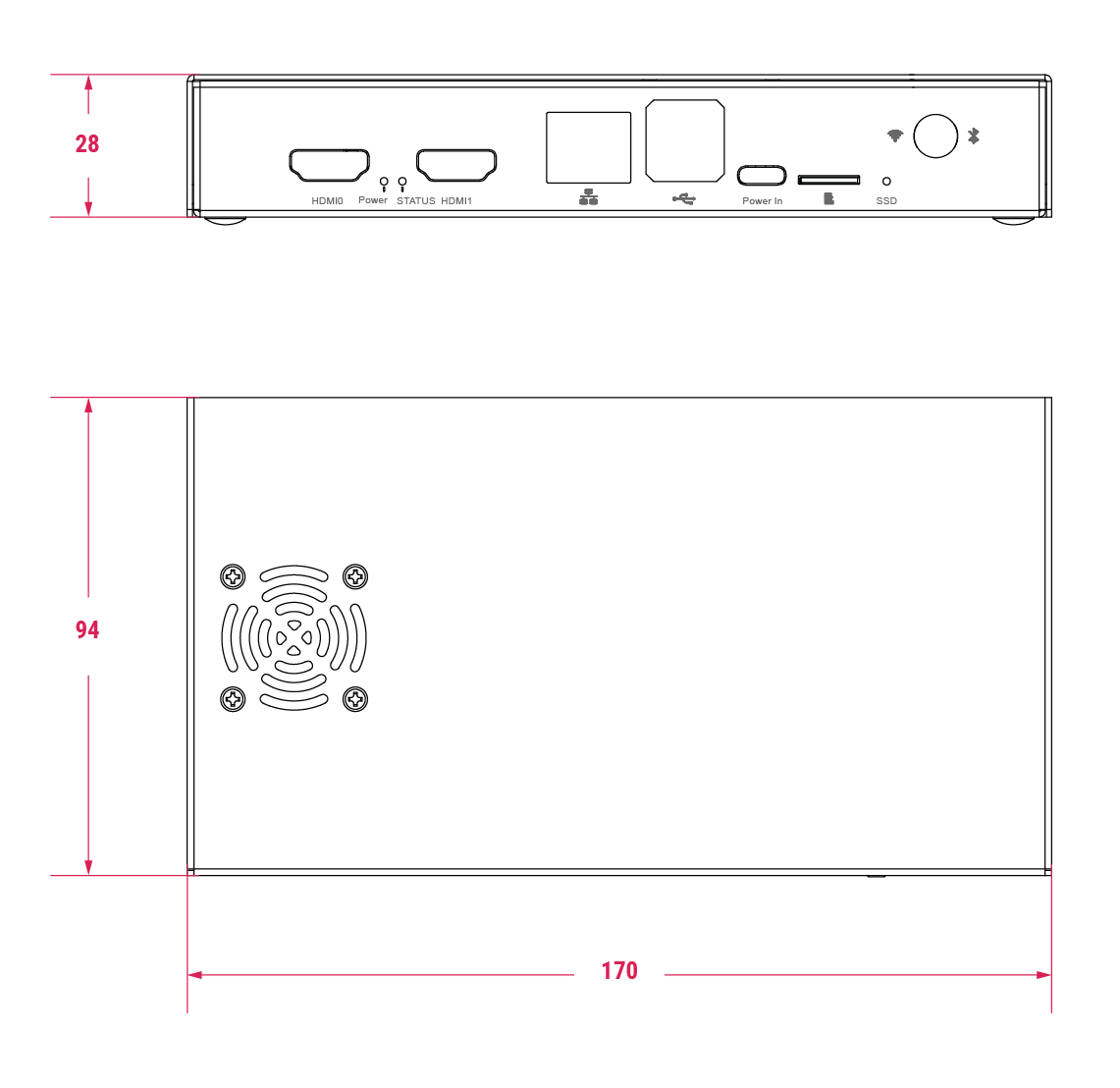 CM5 外壳物理规格